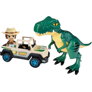 Camioneta de Juguete con Dinosaurio PinyPon Action Wild Famosa + Figura de Niño